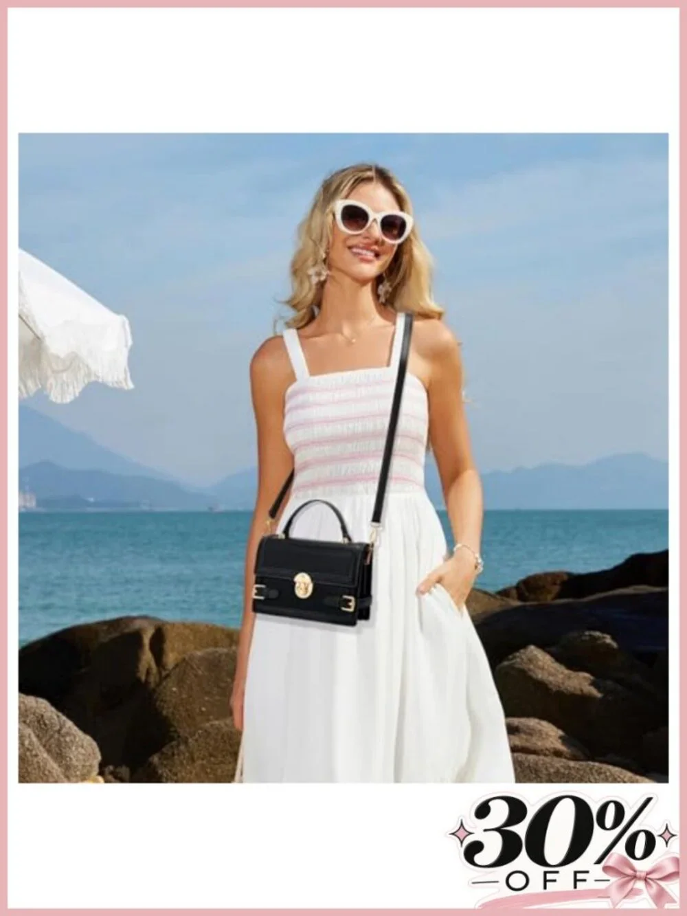 Faux Leather Crossbody Bag Convertible Clutch Travel Purse